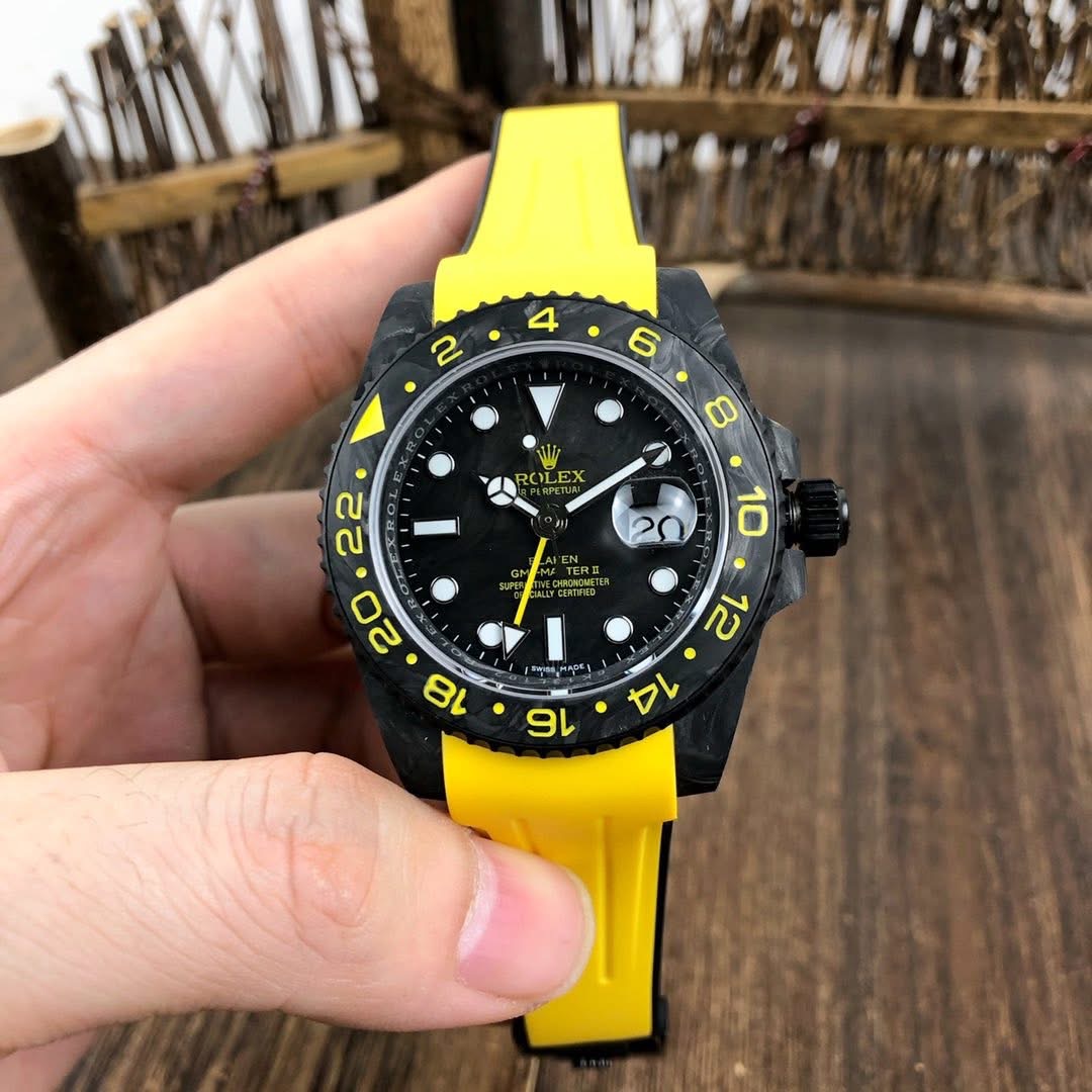 Customized Rolex GMT-Master II “Blaken / DiW Style” – Carbon Fiber Case & Camouflage Strap | Swiss 1:1 Grade Automatic