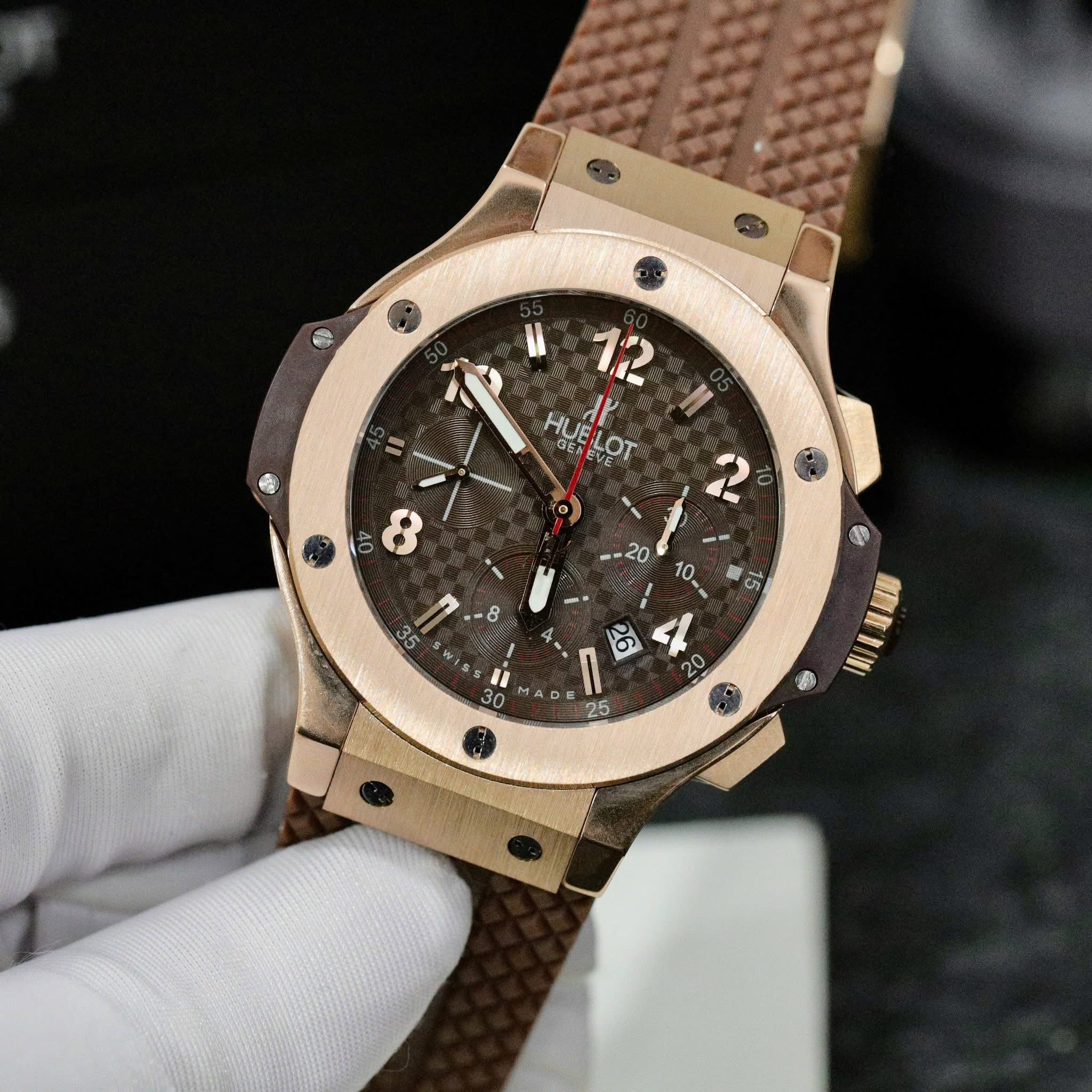 Hublot Big Bang “Cappuccino” Chronograph – Brown Dial & Brown Rubber Strap | Swiss 1:1 Grade Luxury Replica Watch - Image 6
