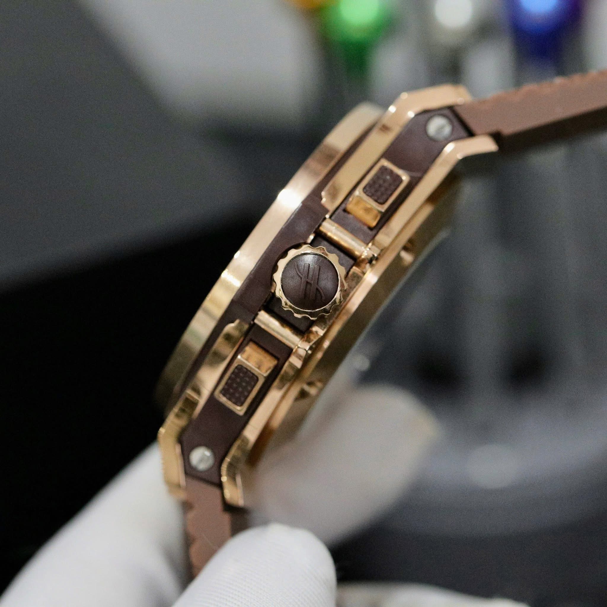 Hublot Big Bang “Cappuccino” Chronograph – Brown Dial & Brown Rubber Strap | Swiss 1:1 Grade Luxury Replica Watch - Image 7