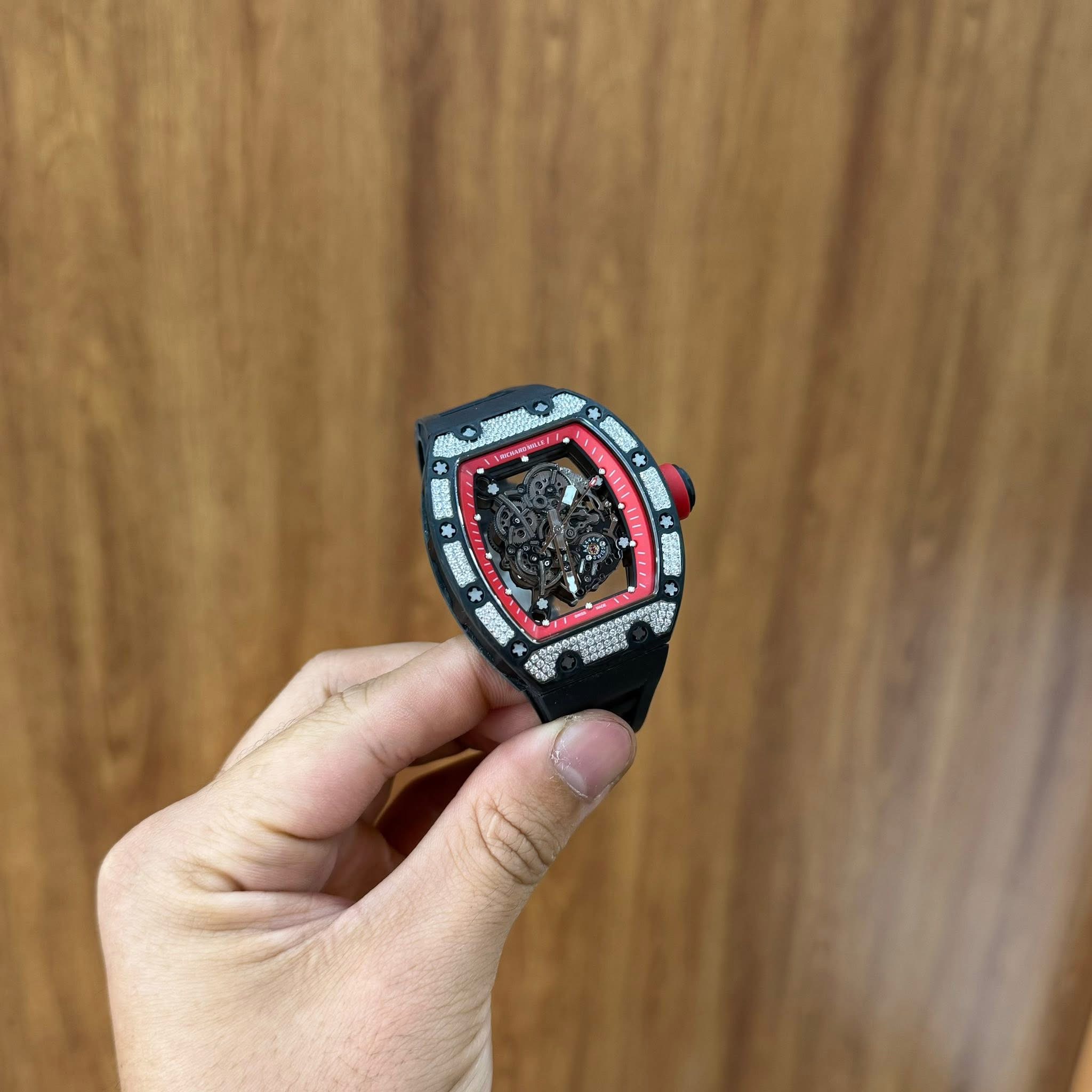 Richard Mille RM 35-02 Rafael Nadal Red – Automatic TPT Diamond-Set Case | Swiss 1:1 Grade Luxury Replica Watch - Image 3