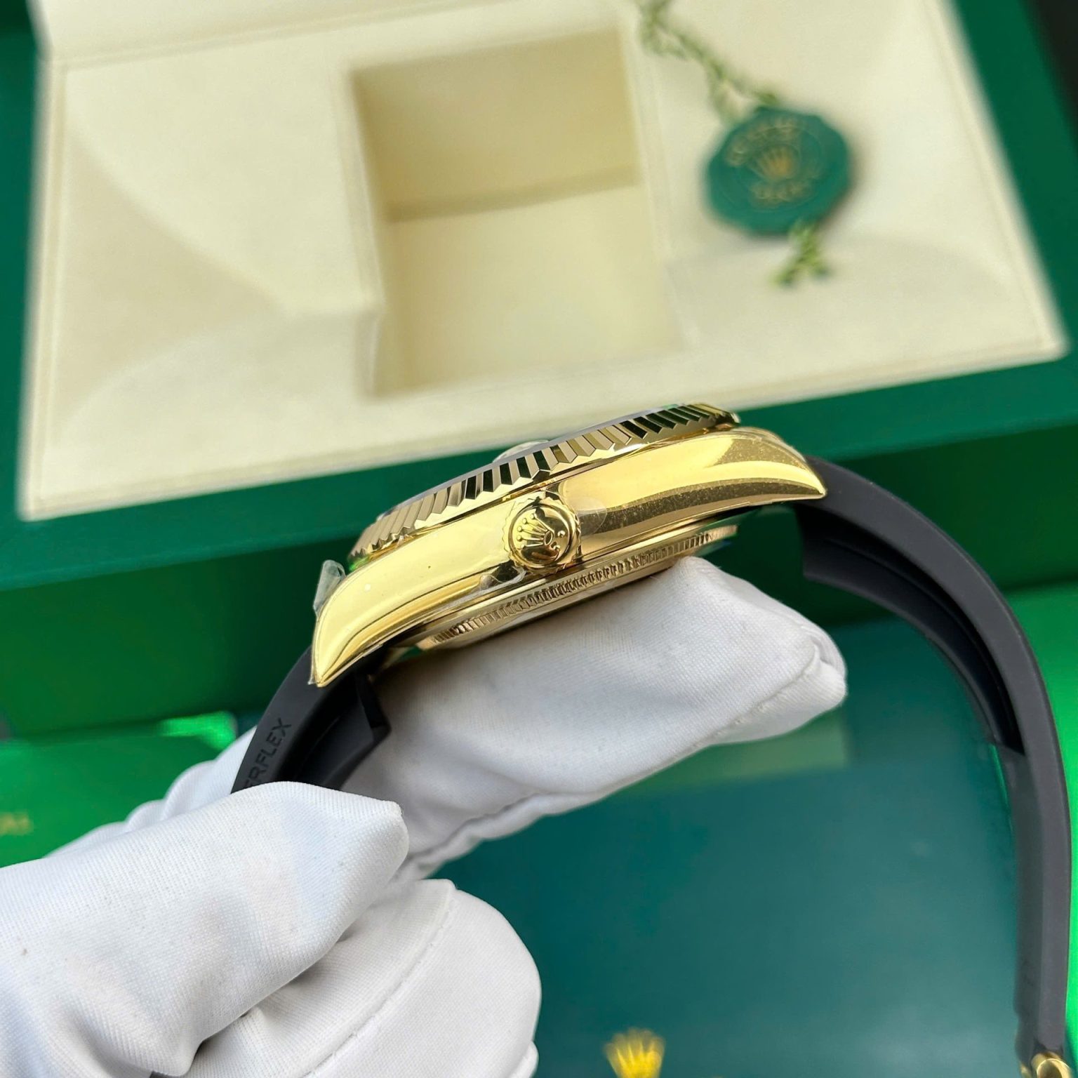 Rolex Sky-Dweller 42mm – White Dial | Custom Gold-Plated Swiss 1:1 Grade Replica Watch - Image 8