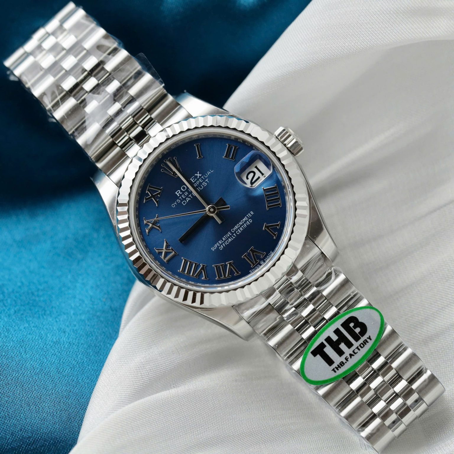 Rolex DateJust 31mm – Women’s Blue Dial | Swiss 1:1 Grade Automatic Replica Watch - Image 2