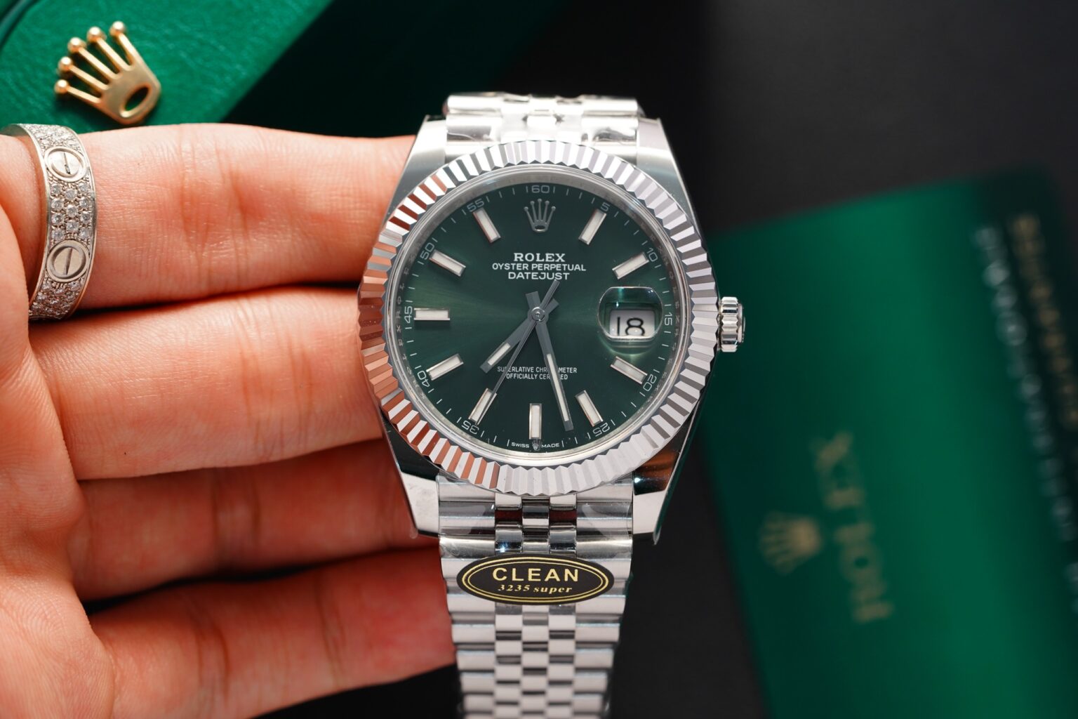 Rolex DateJust 41mm – Green Dial | Swiss 1:1 Grade Automatic Replica Watch