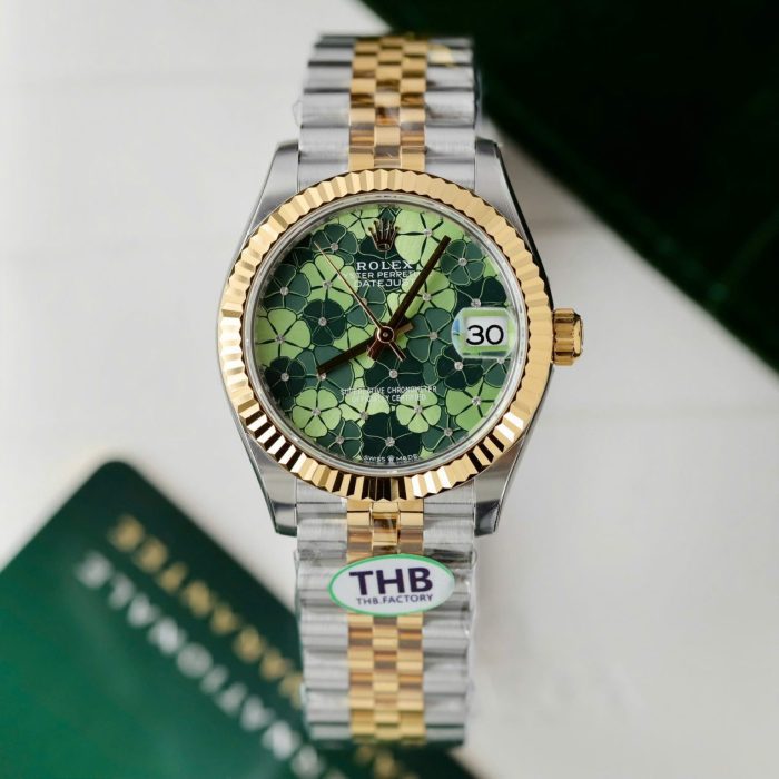 Rolex DateJust 31mm – Women’s Green Flower Dial | Swiss 1:1 Grade Automatic Replica Watch