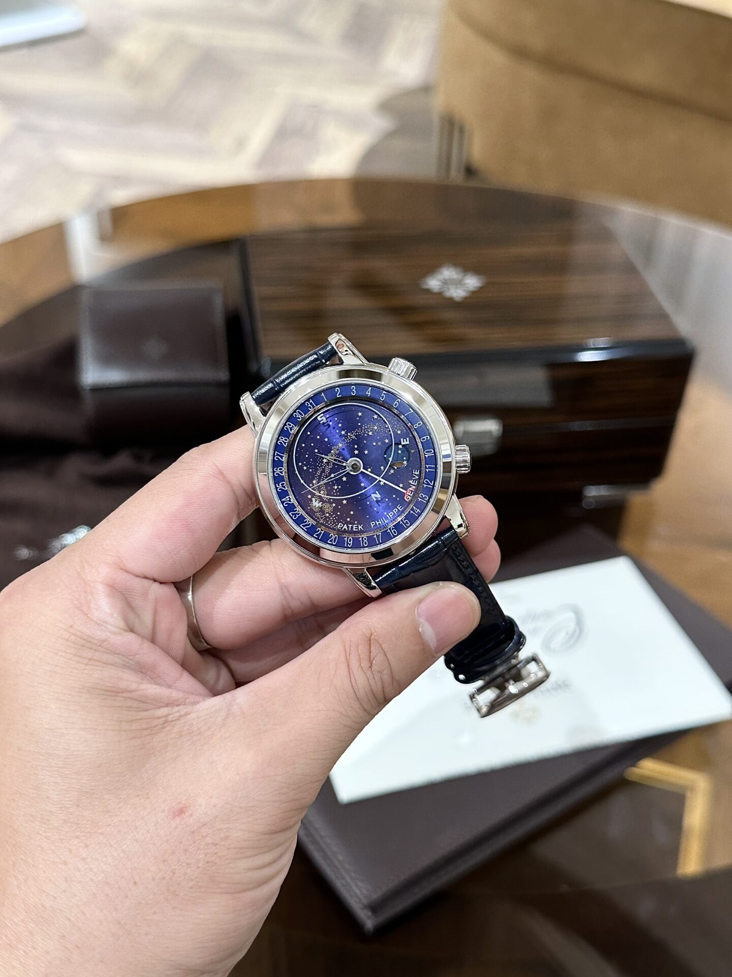 Patek Philippe Complications 6102 – Swiss 1:1 Grade Astronomical Blue Dial Watch - Image 3