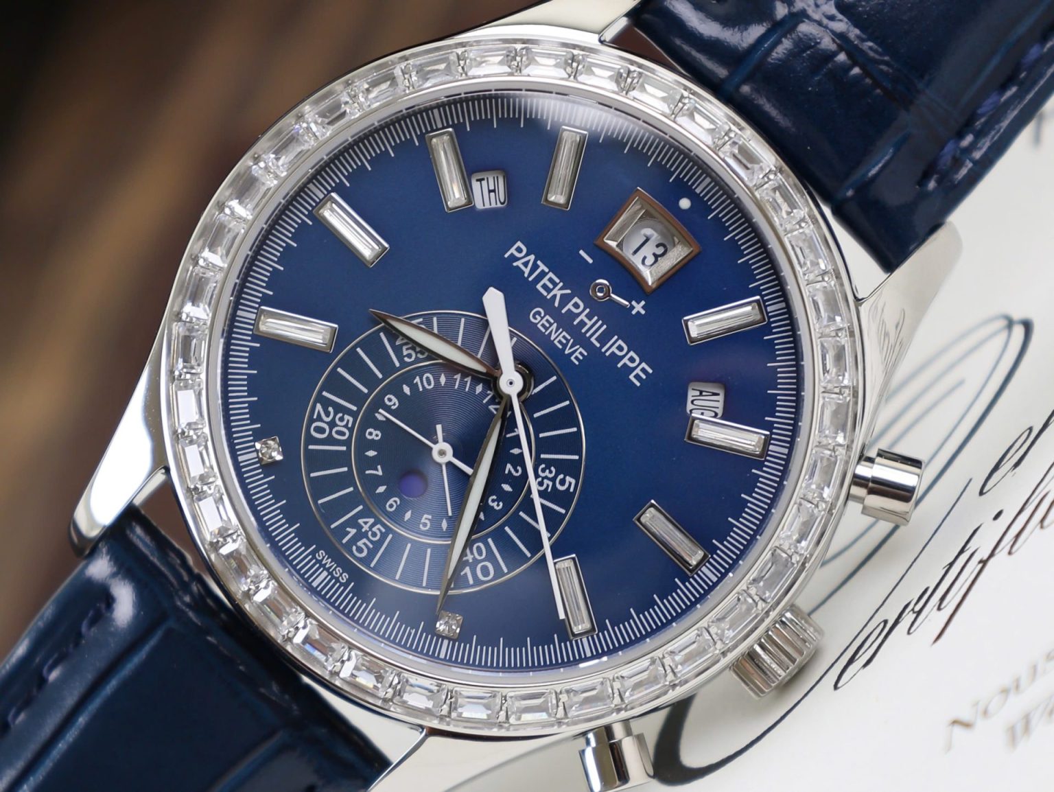 Patek Philippe Complications 5961P – Swiss 1:1 Grade Blue Dial Luxury Watch - Image 4