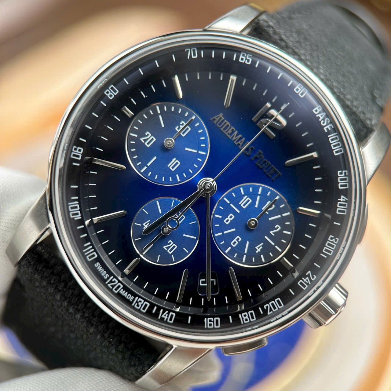 Audemars Piguet Code 11.59 – Swiss 1:1 Grade Smoked Blue Dial Watch - Image 3