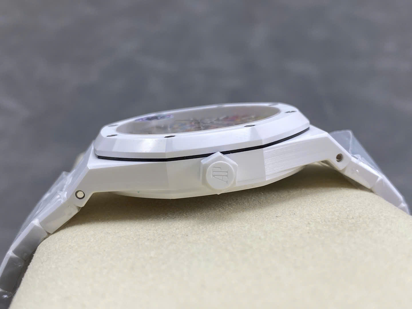 Audemars Piguet 15500 Sunflower – Swiss 1:1 Grade White Ceramic Watch - Image 10