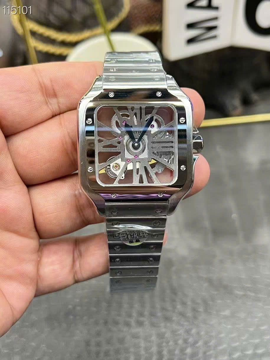 Cartier Santos CRWHSA0015 Skeleton Dial Swiss 1:1 Grade Watch