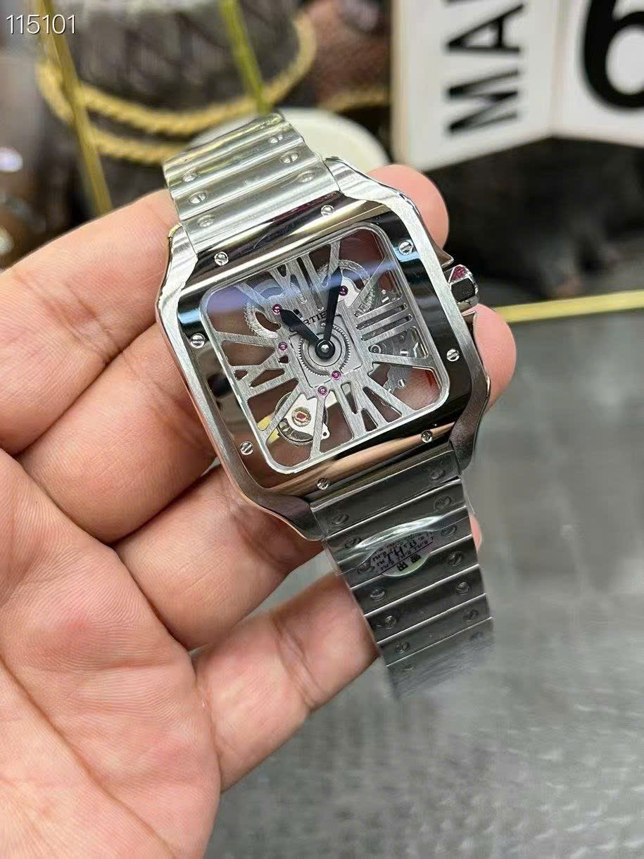 Cartier Santos CRWHSA0015 Skeleton Dial Swiss 1:1 Grade Watch - Image 2