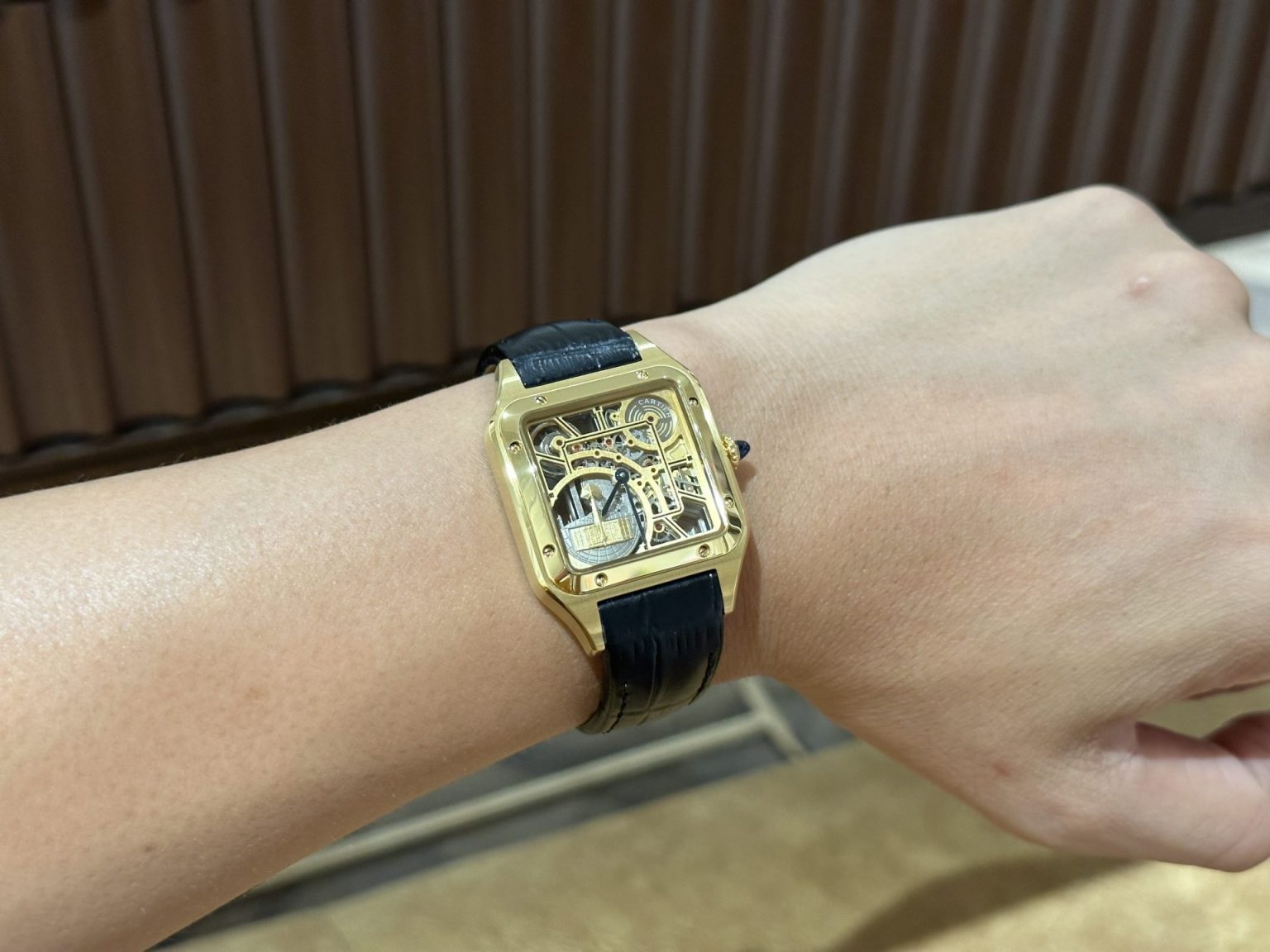 Cartier Santos WHSA0031 Quartz Leather Strap 31x43mm Swiss 1:1 Grade Watch - Image 5