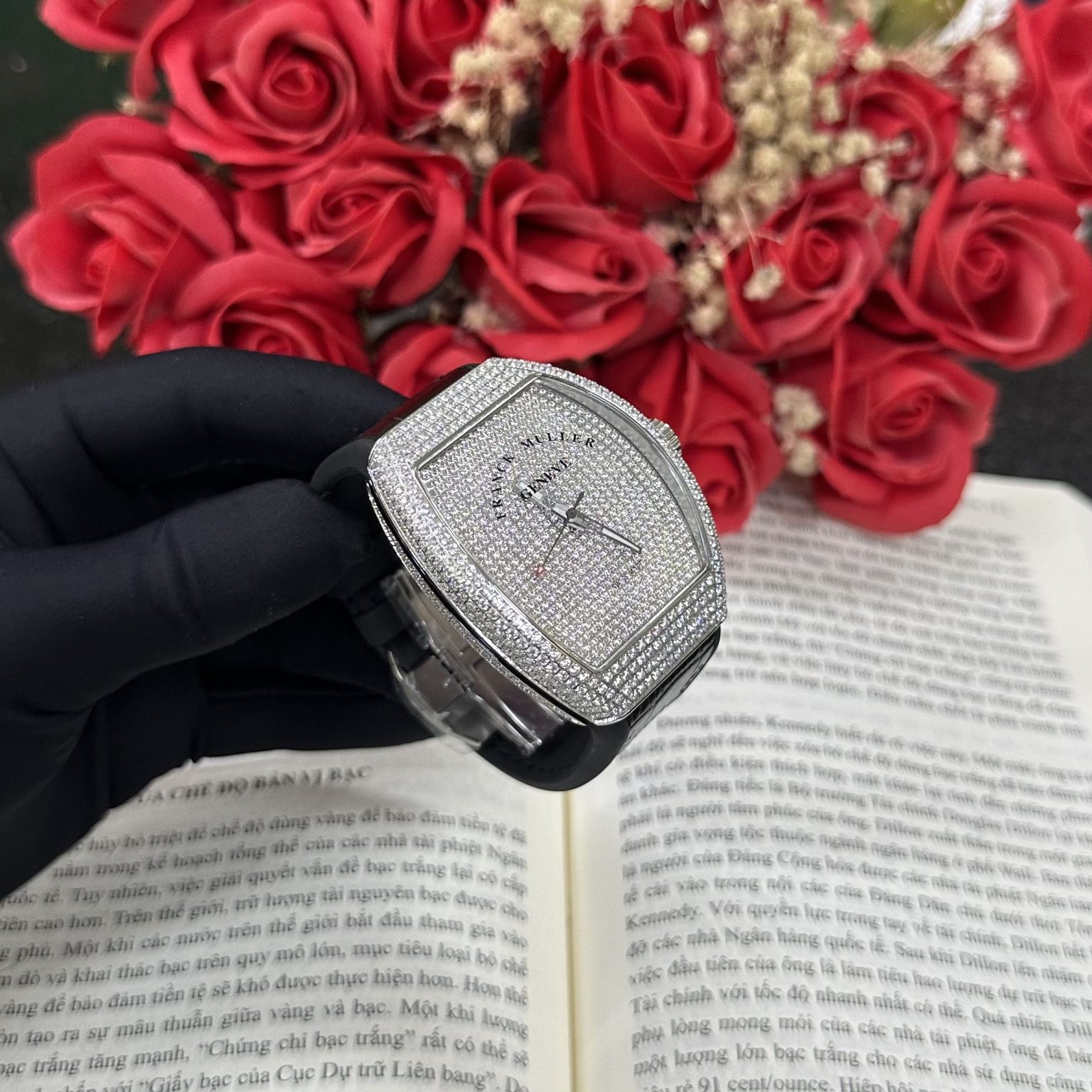 Franck Muller V45 Curvex Full Baguette 44mm Steel – Swiss 1:1 Grade Watch - Image 4