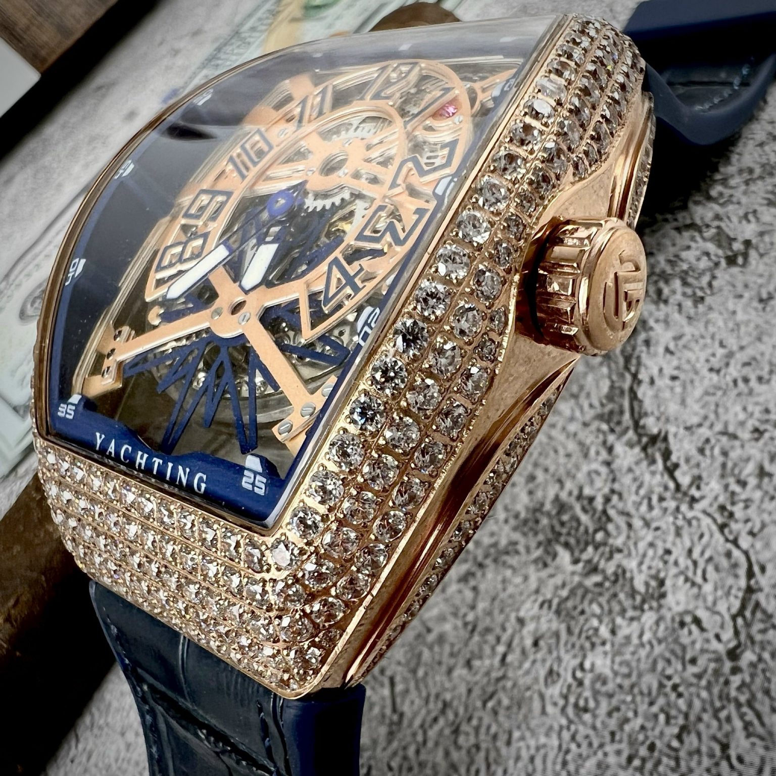 Franck Muller Yachting Skeleton 44mm Black – Swiss 1:1 Grade Watch - Image 4
