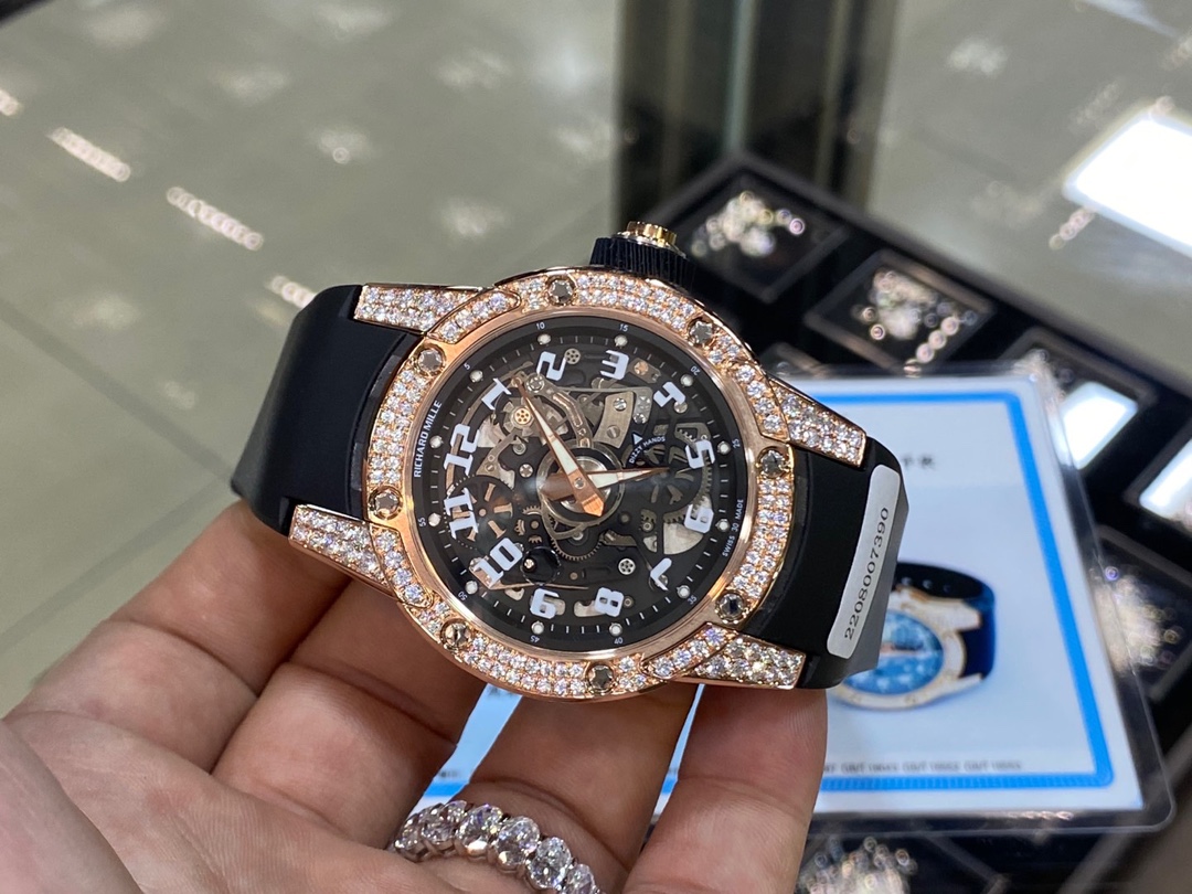 Richard Mille RM6301 Full Diamond Custom – 42mm Swiss 1:1 Grade Automatic Watch - Image 2