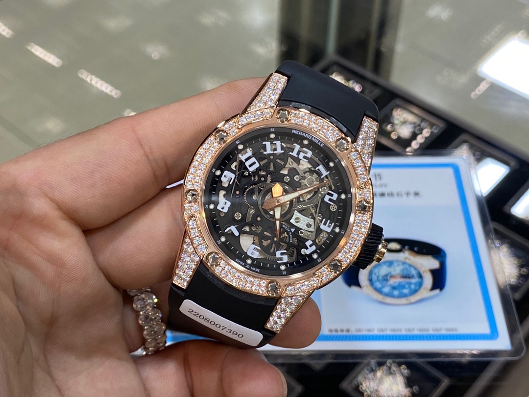 Richard Mille RM6301 Full Diamond Custom – 42mm Swiss 1:1 Grade Automatic Watch - Image 4