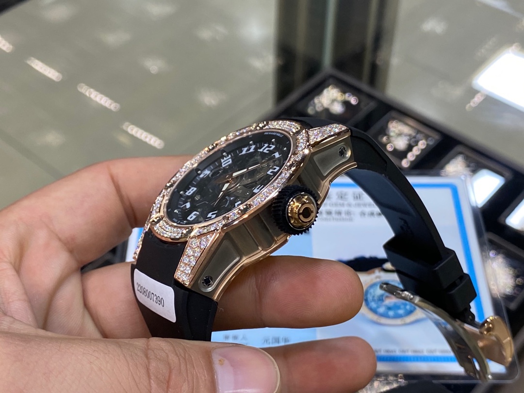 Richard Mille RM6301 Full Diamond Custom – 42mm Swiss 1:1 Grade Automatic Watch - Image 5
