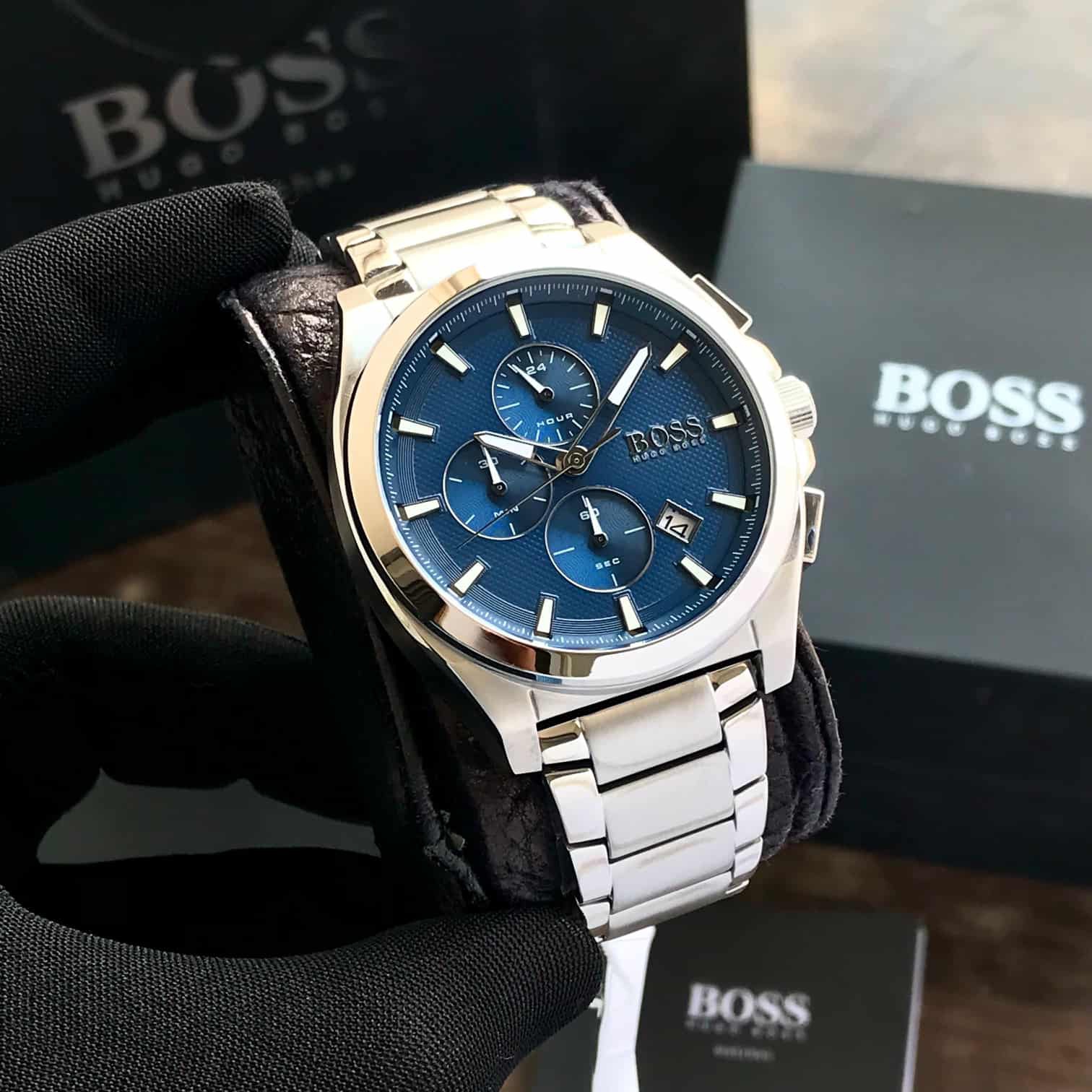 Hugo Boss 1513885 Originals Stainless Steel Blue Dial Men’s Watch – Authentic - Image 5