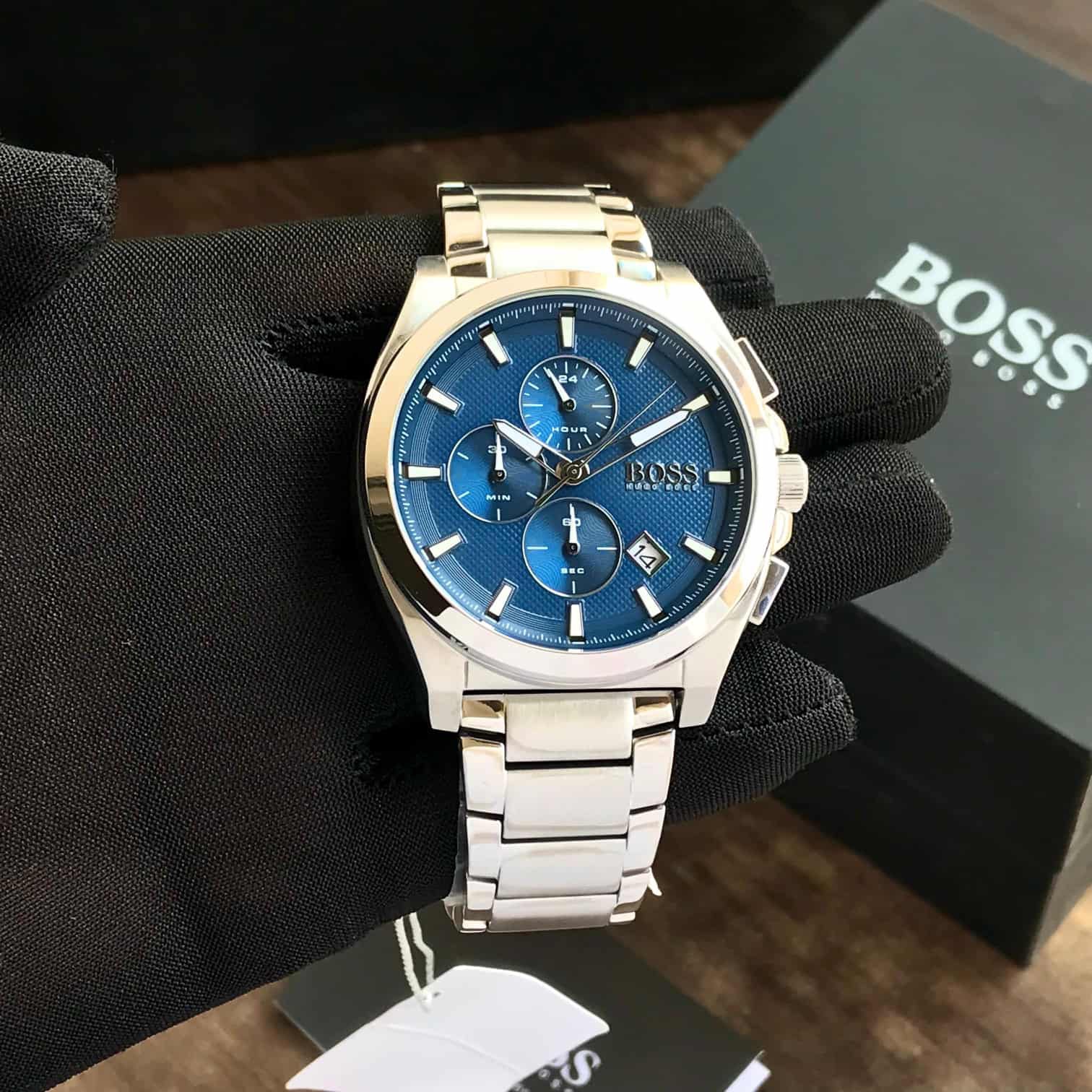 Hugo Boss 1513885 Originals Stainless Steel Blue Dial Men’s Watch – Authentic - Image 6
