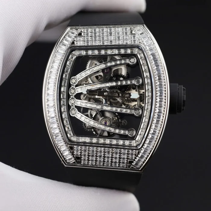 Richard Mille RM59-01 Full Stone Case Rubber Strap 51x43mm – Swiss 1:1 Grade