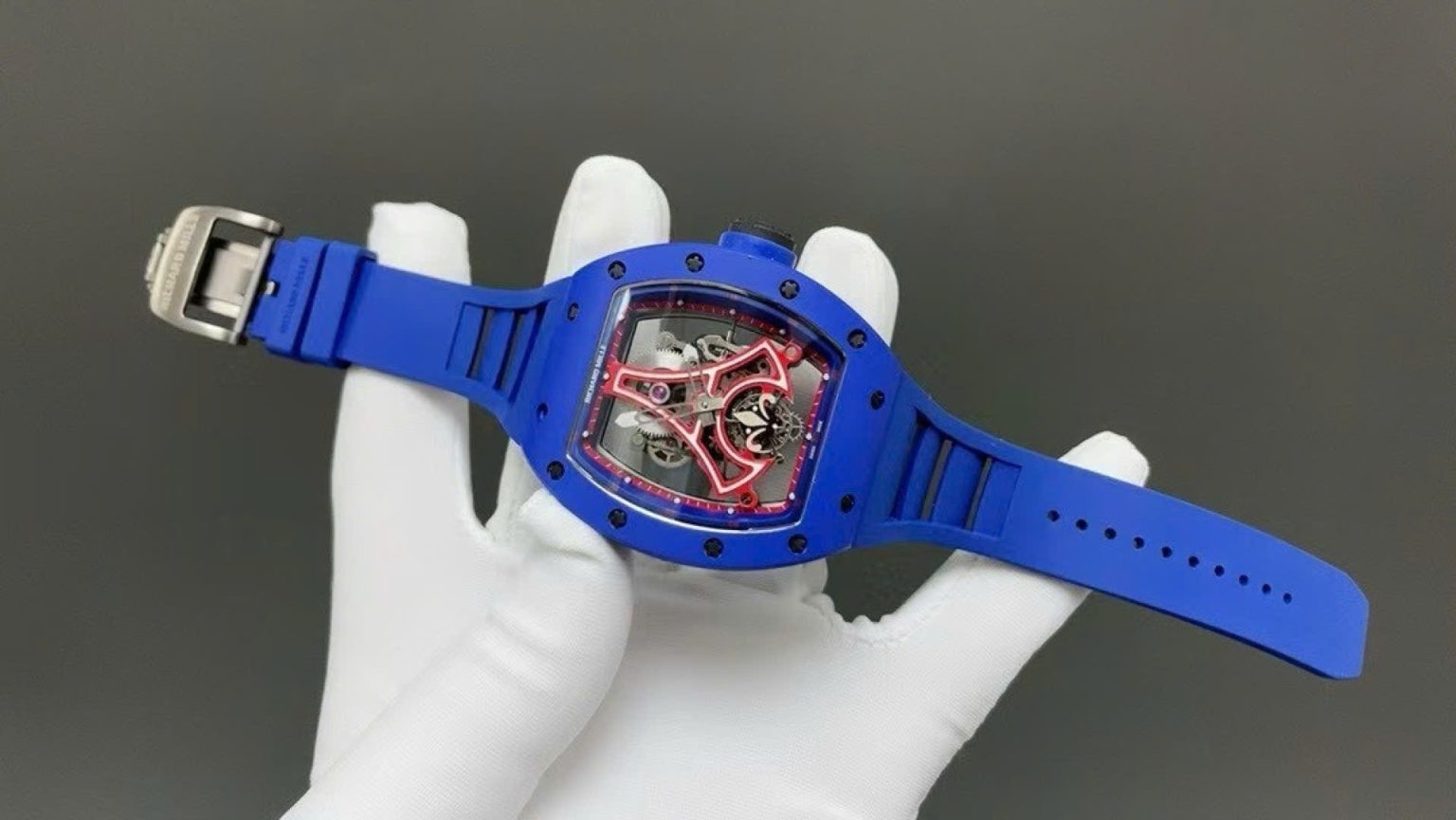 Richard Mille RM52-03 Paris Saint-Germain Tourbillon Ceramic Blue 40x48mm – Swiss 1:1 Grade Watch