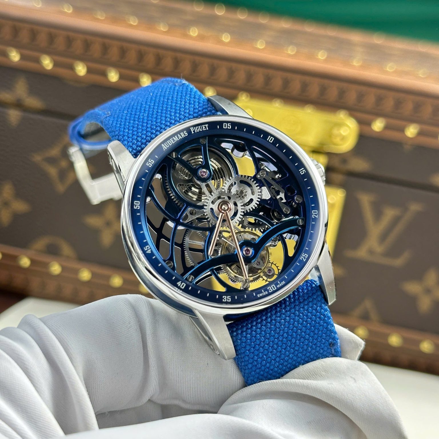 Audemars Piguet 26600 Tourbillon Openworked Blue 41mm – Swiss 1:1 Grade Watch - Image 2