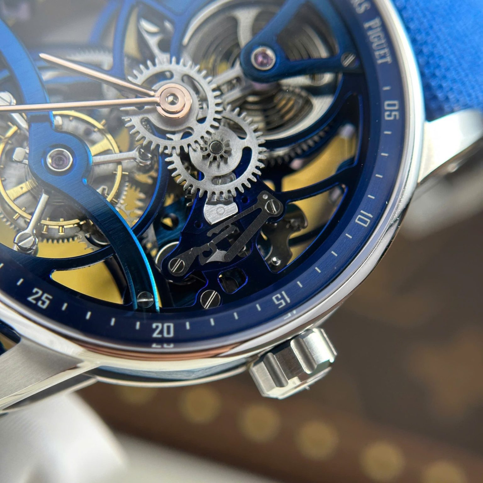 Audemars Piguet 26600 Tourbillon Openworked Blue 41mm – Swiss 1:1 Grade Watch - Image 4
