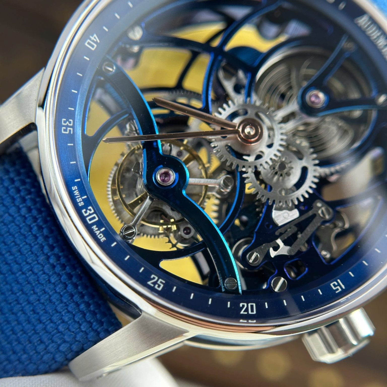 Audemars Piguet 26600 Tourbillon Openworked Blue 41mm – Swiss 1:1 Grade Watch - Image 9