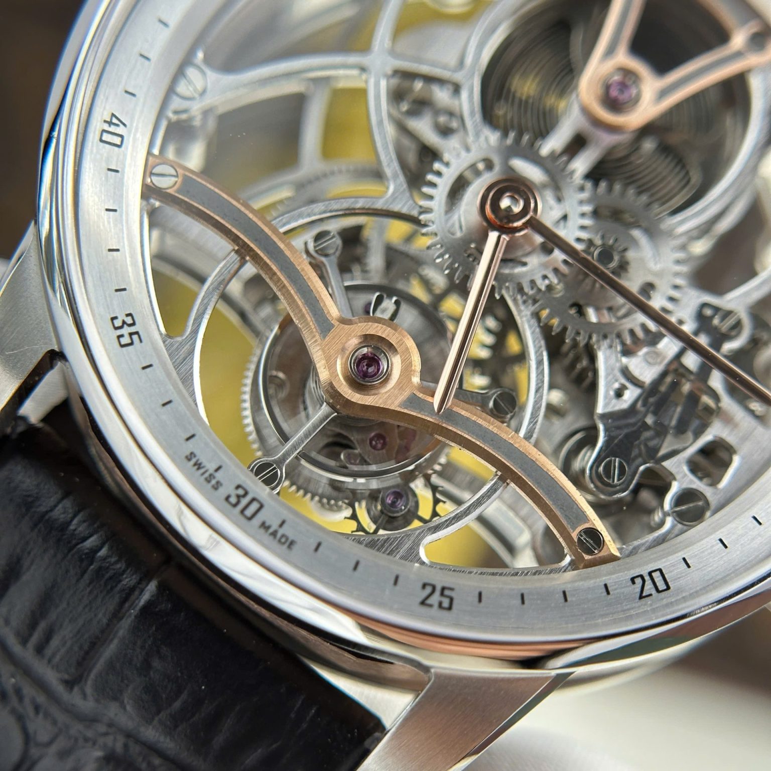 Audemars Piguet 26600 Tourbillon Openworked 41mm Leather Strap – Swiss 1:1 Grade Watch - Image 5