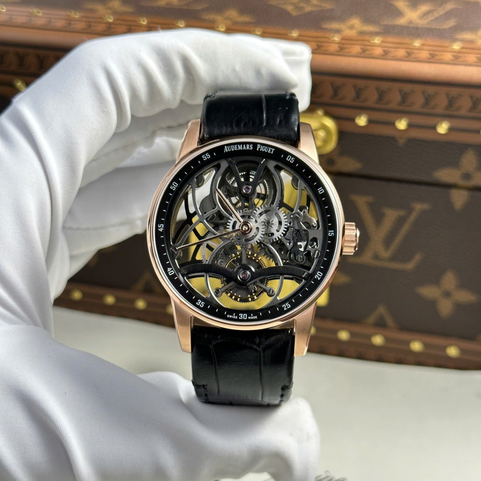 Audemars Piguet 26600 Tourbillon Openworked 41mm Leather Strap – Swiss 1:1 Grade Watch