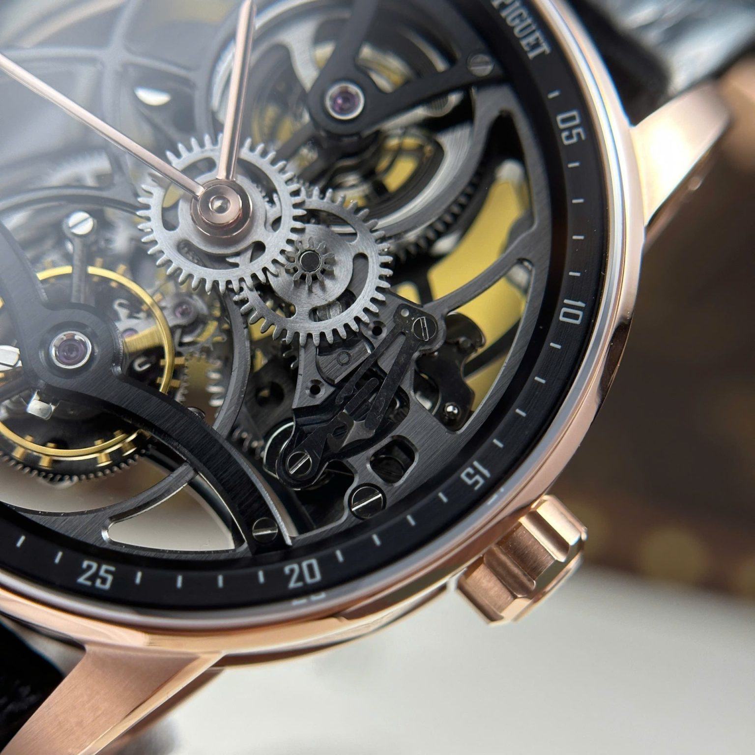 Audemars Piguet 26600 Tourbillon Openworked 41mm Leather Strap – Swiss 1:1 Grade Watch - Image 6