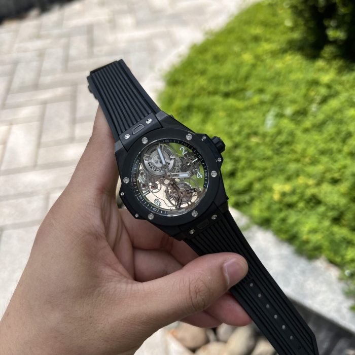 Hublot Big Bang Tourbillon Ceramic Black Rubber Strap 45mm – Swiss 1:1 Grade Watch