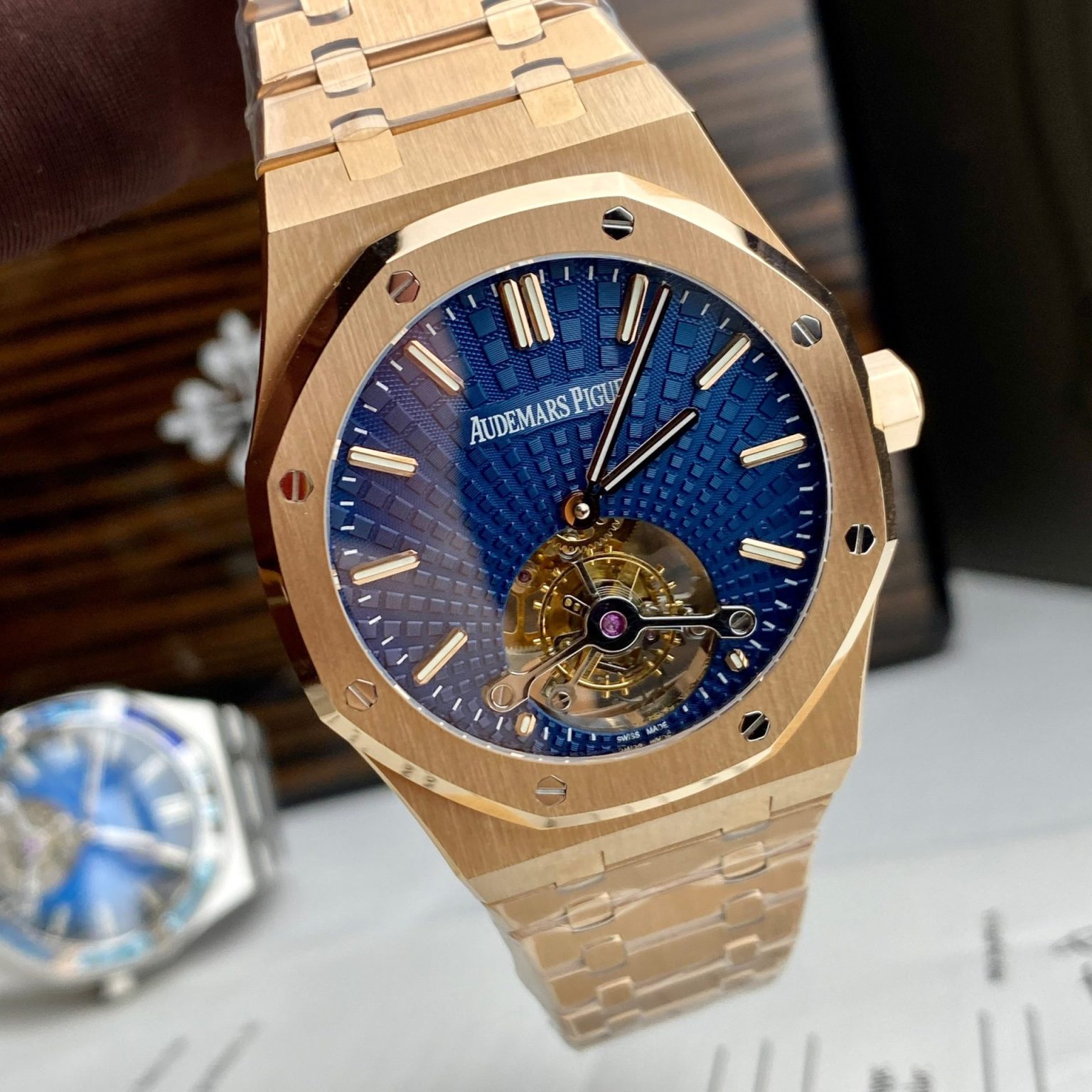 Audemars Piguet Royal Oak Tourbillon 26522OR Blue Dial 41mm – Swiss 1:1 Grade Watcg - Image 2