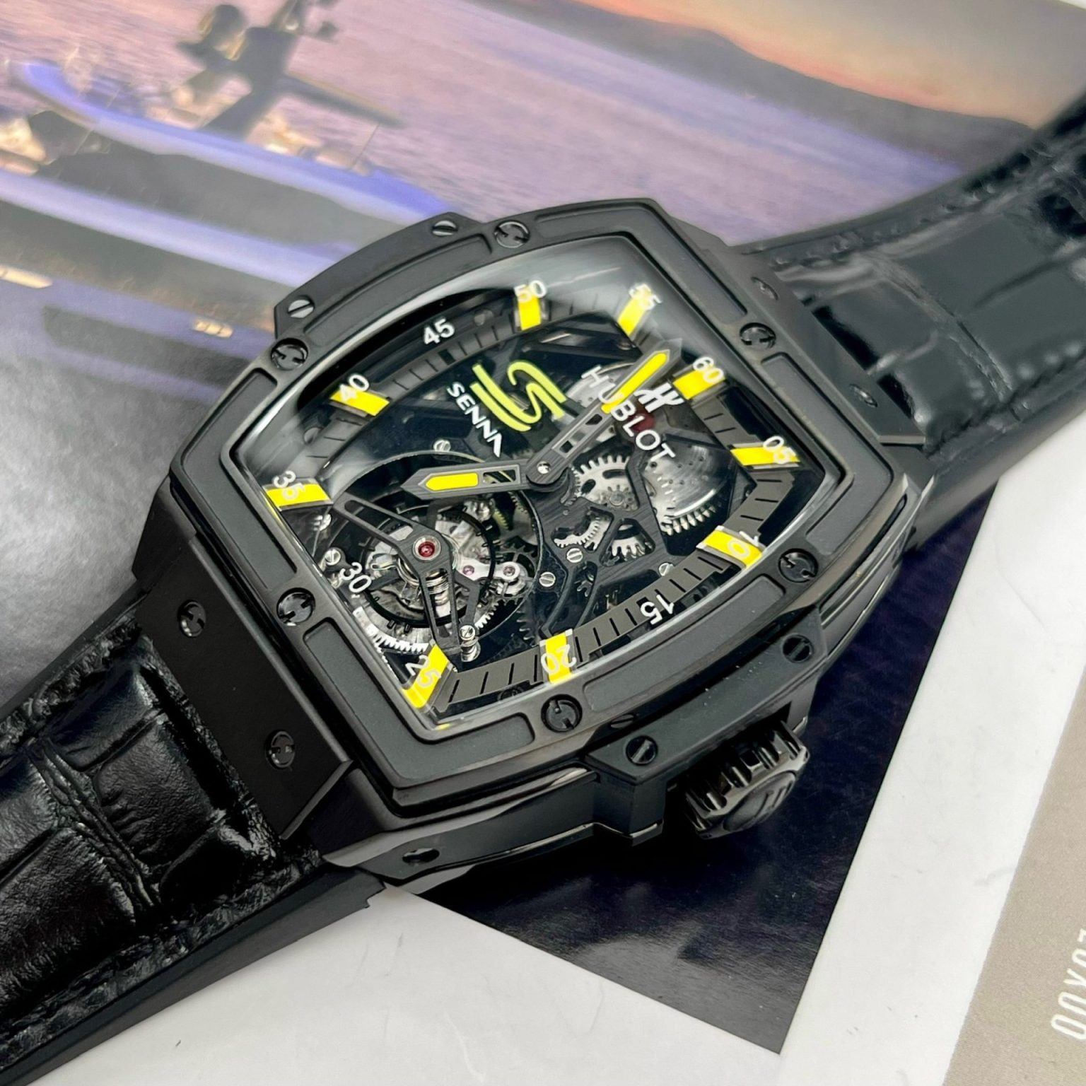 Hublot MP-06 Tourbillon Ceramic Black 45mm – Swiss 1:1 Grade Watch - Image 3