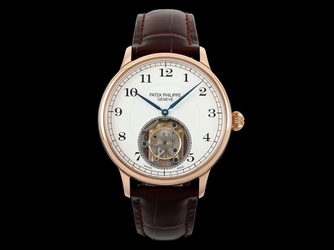 Patek Philippe Tourbillon with Visible Escapement – Rose Gold Case, Swiss 1:1 Grade Watch