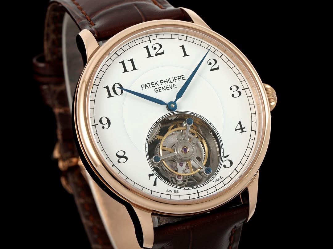 Patek Philippe Tourbillon with Visible Escapement – Rose Gold Case, Swiss 1:1 Grade Watch - Image 3