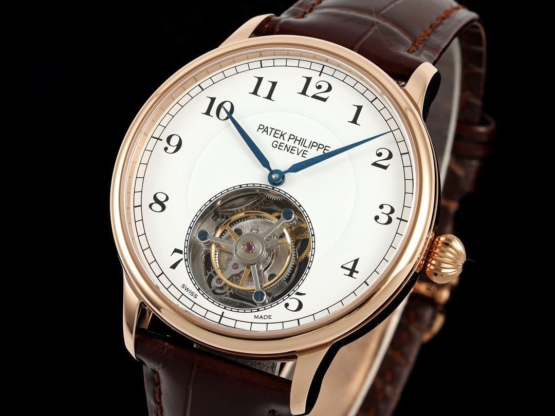 Patek Philippe Tourbillon with Visible Escapement – Rose Gold Case, Swiss 1:1 Grade Watch - Image 5