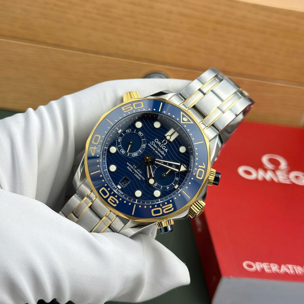 Omega Seamaster Diver 300M Chronograph Blue Dial 44mm | Swiss 1:1 Grade Watch - Image 2