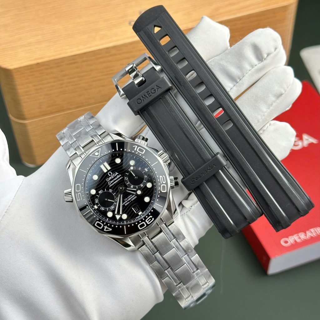 Omega Seamaster Diver 300M Chronograph Black Dial 44mm | Swiss 1:1 Grade Watch - Image 9