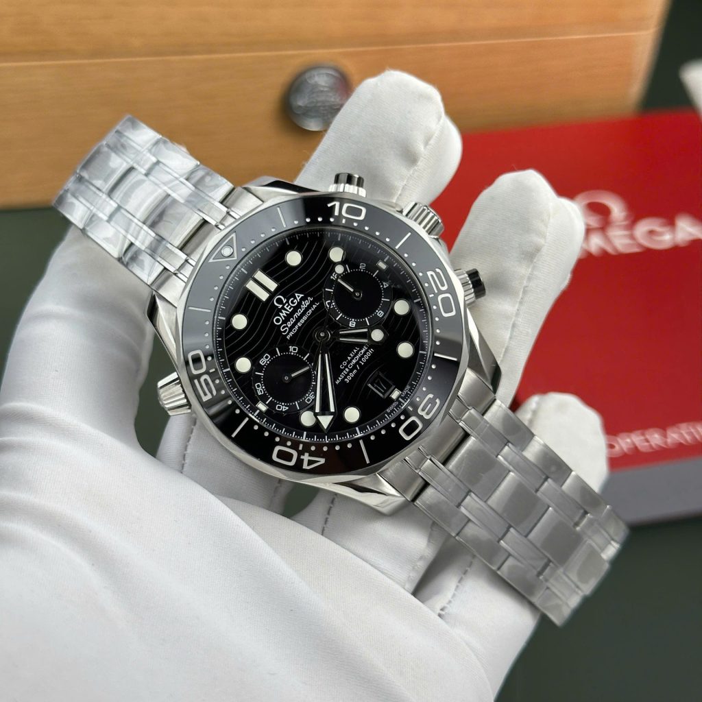 Omega Seamaster Diver 300M Chronograph Black Dial 44mm | Swiss 1:1 Grade Watch - Image 2