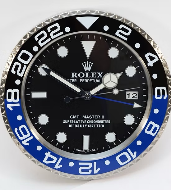 ROLEX GMT-MASTER II BATMAN DEALER WALL CLOCK (BLACK & BLUE BEZEL)