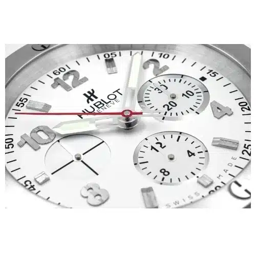 HUBLOT BIG BANG STYLE DEALER WALL CLOCK (SILVER BEZEL & WHITE DIAL) - Image 5