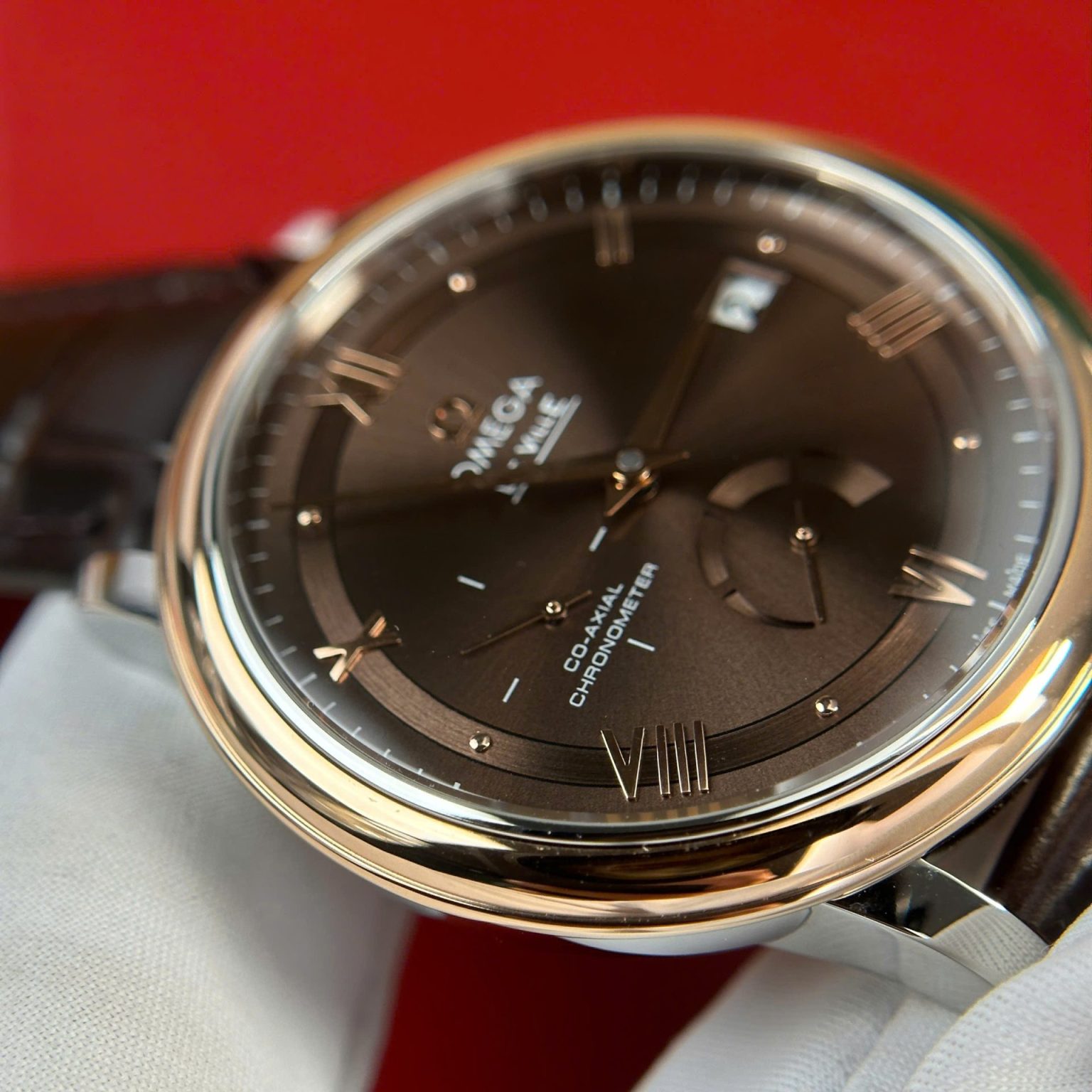 Omega De Ville Prestige Power Reserve Chocolate Dial 39.5mm (Swiss 1:1 Grade Watch) - Image 4