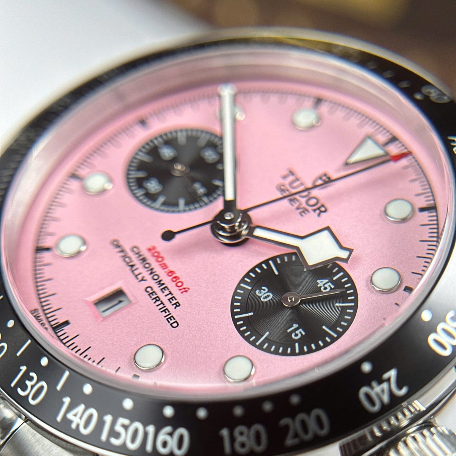 Tudor Black Bay Chronograph Pink Dial 41mm (Swiss 1:1 Grade Watch) - Image 4
