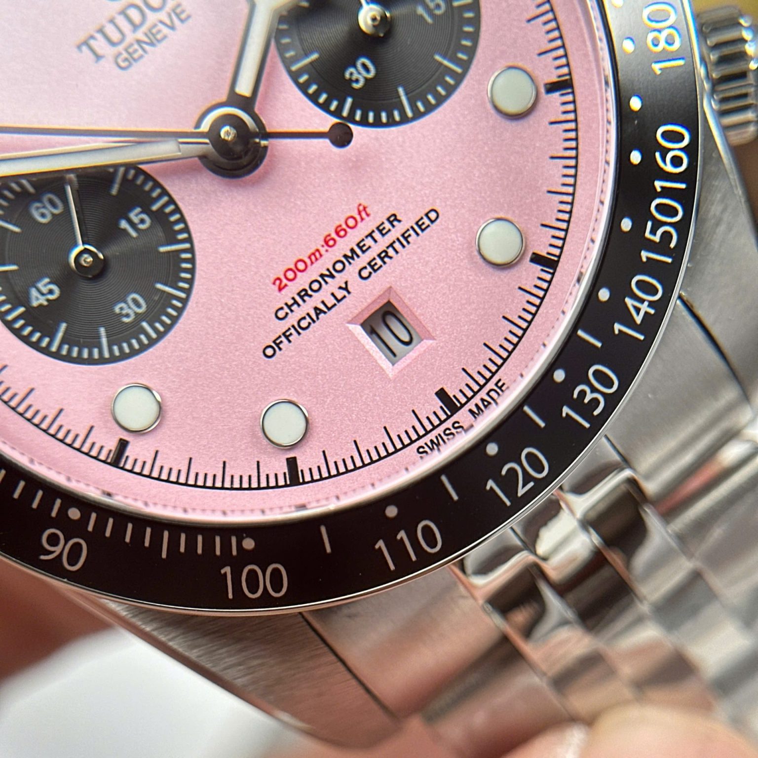 Tudor Black Bay Chronograph Pink Dial 41mm (Swiss 1:1 Grade Watch) - Image 6