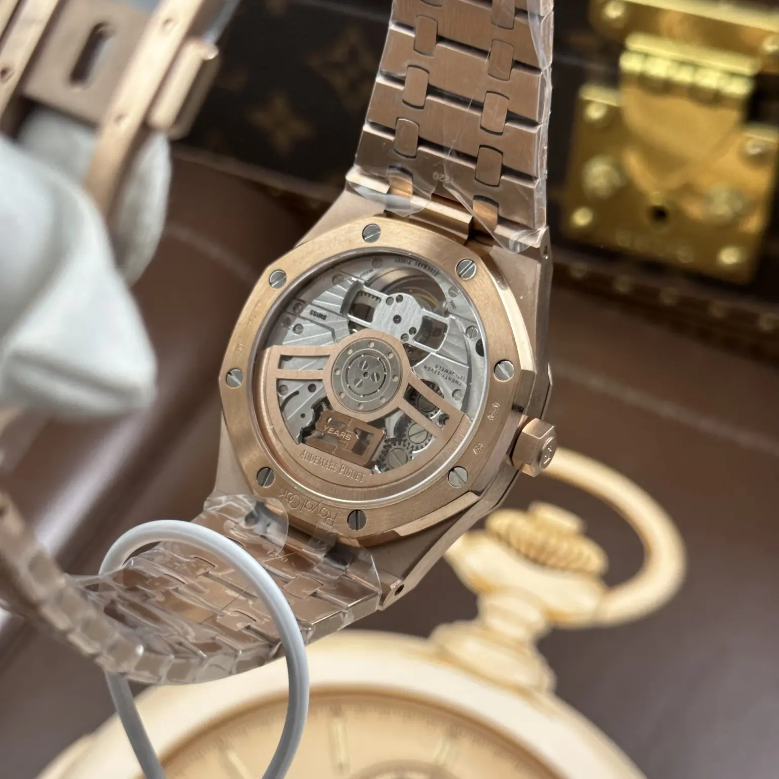 Audemars Piguet Royal Oak Selfwinding Flying Tourbillon Smoke Blue Dial 41mm (Swiss 1:1 Grade Watch) - Image 10