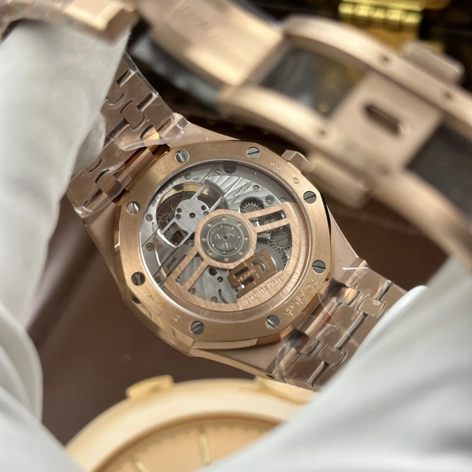Audemars Piguet Royal Oak Selfwinding Flying Tourbillon Smoke Blue Dial 41mm (Swiss 1:1 Grade Watch) - Image 3