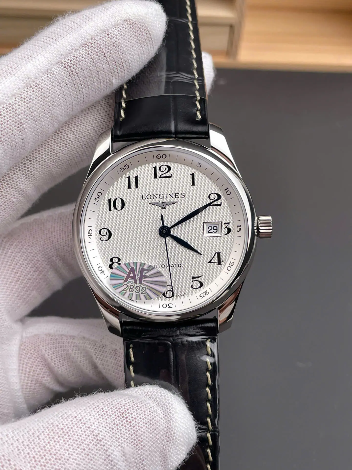 Longines Master Collection Automatic Watch – Swiss 1:1 Grade | Black Dial | 40mm | Black Leather Strap