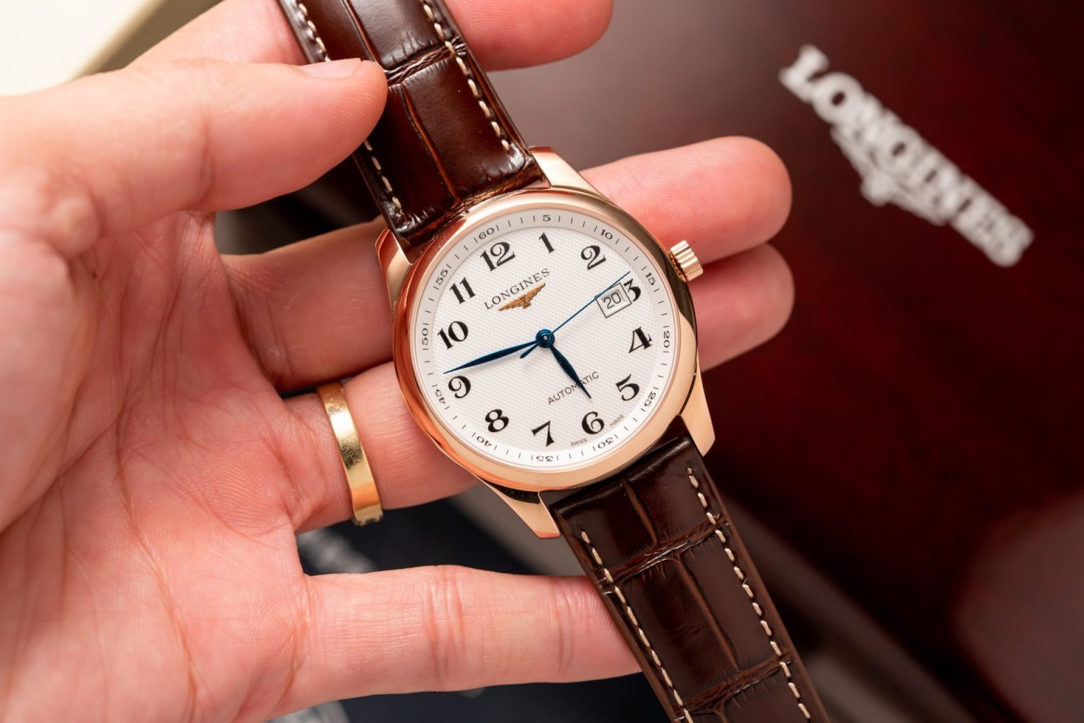 Longines Master Collection L2.628.5.78.7 Automatic Watch – Swiss 1:1 Grade | White Dial | 38.5mm | Leather Strap