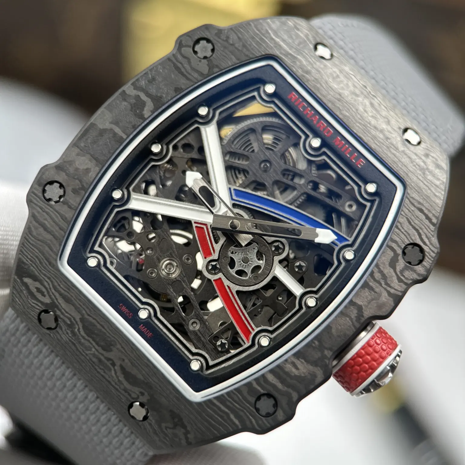 Richard Mille RM67-02 Automatic Watch – Swiss 1:1 Grade | Carbon Case | 38.7×47.52mm | Fabric Strap - Image 3