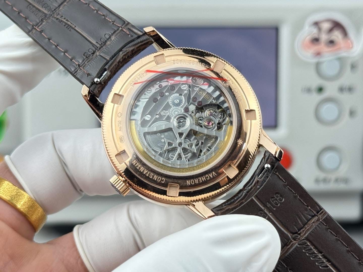 Vacheron Constantin Patrimony Power Reserve 1:1 Grade Watch – Rose Gold Bezel | White Dial - Image 8